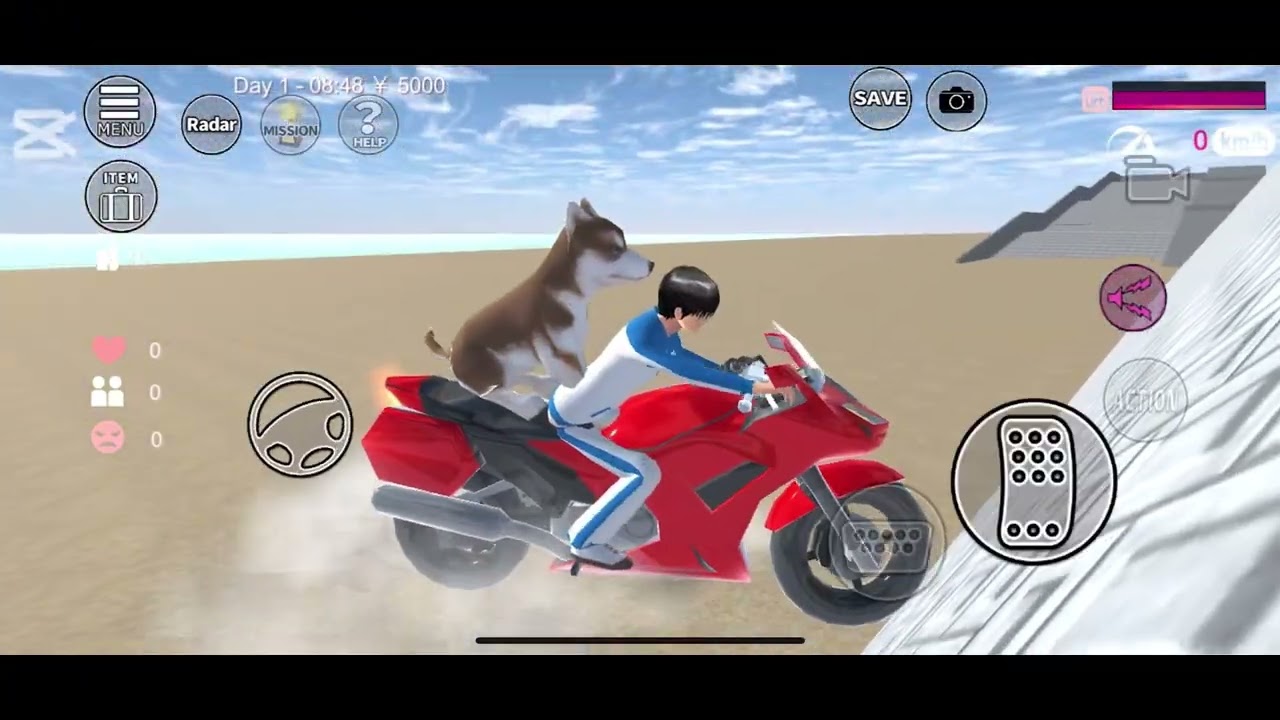 With my dog Hachiko#sakuraschoolsimulator #minecraft 