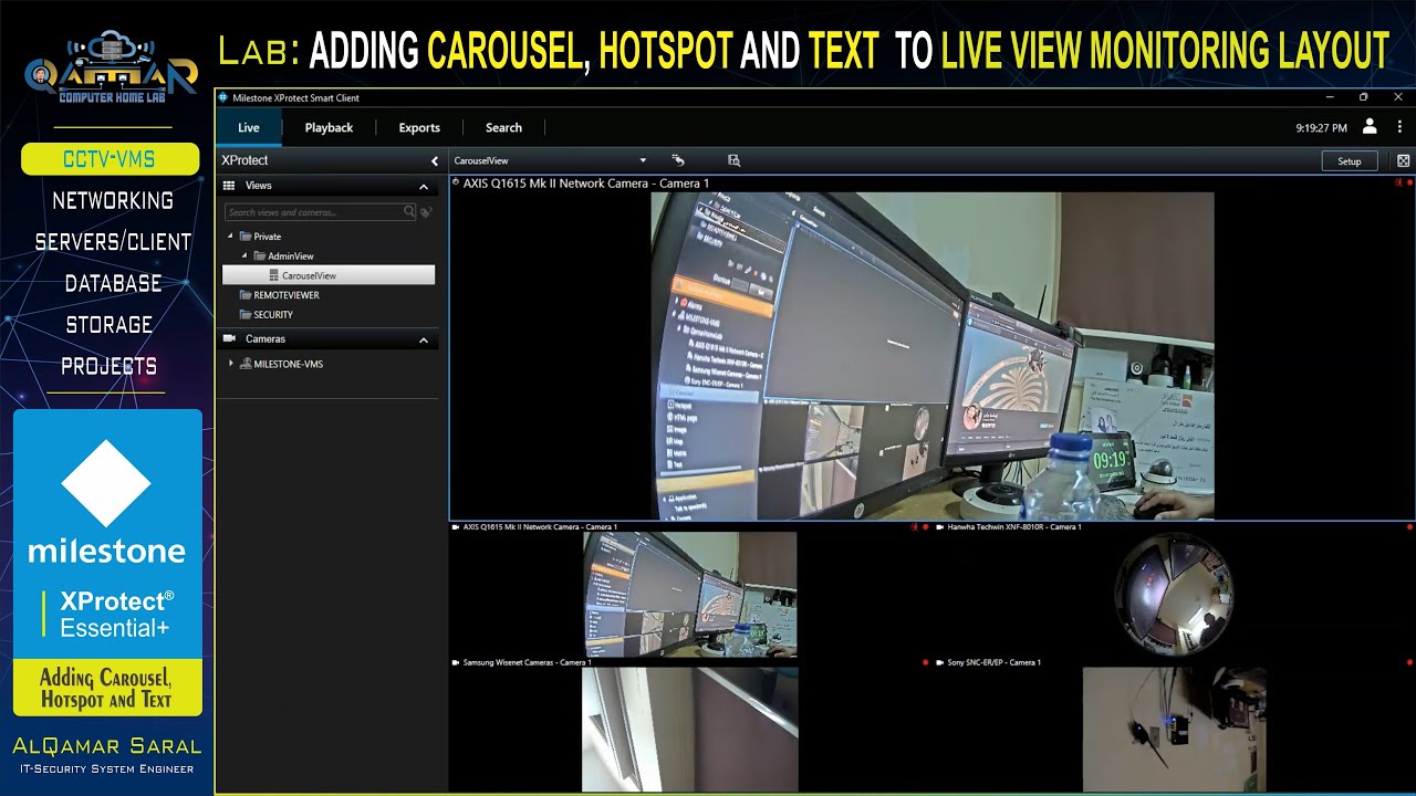 Milestone Lab ADDING CAROUSEL, HOTSPOT, AND TEXT TO THE LIVE VIEW IN