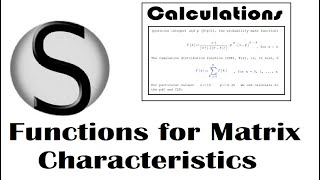 4.17 SMath Studio: Functions for Matrix Characteristics (Matrices 3)