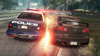Need For Speed Most Wanted Mitsubishi Evolution X Tuned Out vs Police Chase PC Ultra Settings