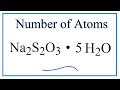 Sodium Thiosulfate Atom Calculations
