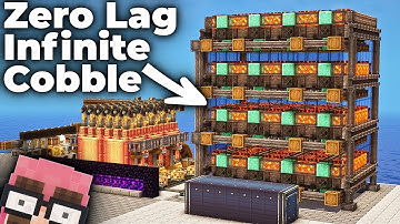 NO LAG Cobble Generator with Minecraft Create /w Schematic!