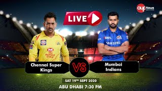 🔴LIVE IPL 2020 - Live Match IPL 2020 Live Score | MI vs CSK | Today Live IPL Match