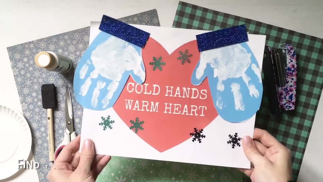 Cold Hands, Warm Heart Handprint Craft Idea For Kids This Winter!