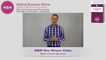 Negotiation Skills Tips - Open & Closed Questions | MBM