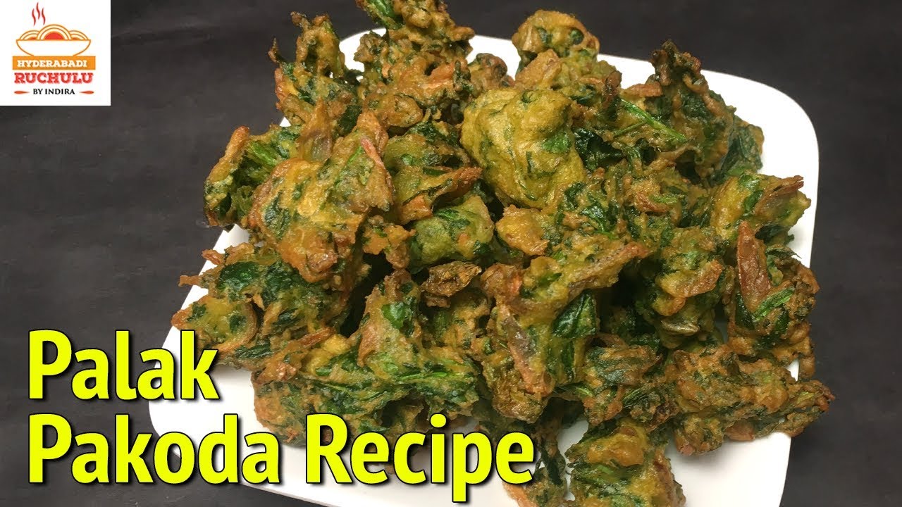 Palak Pakoda | Kids Snacks Recipe | How to make Pakodi | Palakura Pakodi Recipe | Hyderabadi Ruchulu