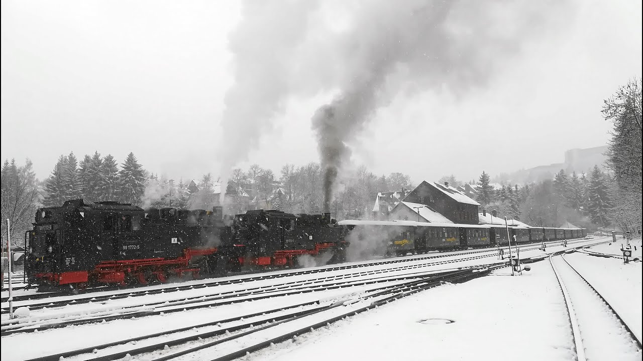 Doppelbespannung bei der Fichtelbergbahn