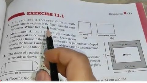 Ex-11.1 Chapter -11 Mensuration || Class 8th Maths