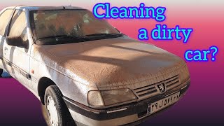 Car wash, the dirtiest Peugeot 405 seen and the secrets of washing a dirty car!!😱