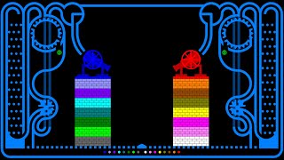 Castle Destruction 6 - Team Battle - Marble Race in Algodoo