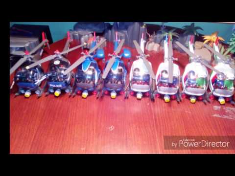 Playmobil helicópteros de policía y militares.