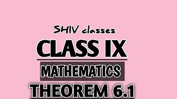 THEOREM 6.1 -If two lines intersect each other, then the vertically opposite angles are equal||
