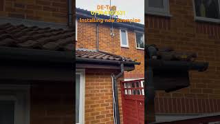 Installing New Downpipes And Readjust Gutter