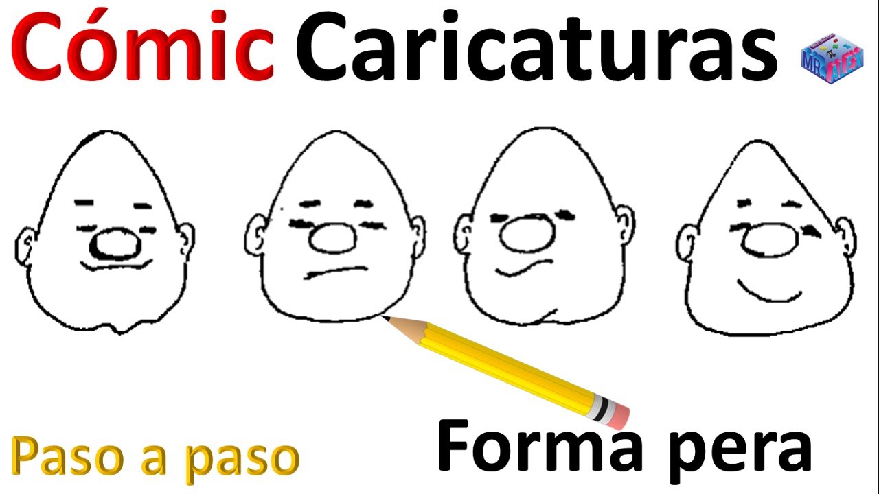 Como dibujar cómic caras en forma de pera paso a paso YouTube