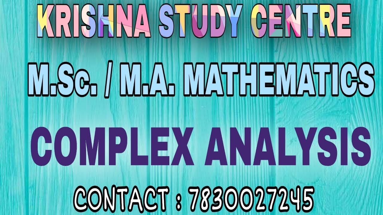 COMPLEX Analysis Analytic Function - YouTube