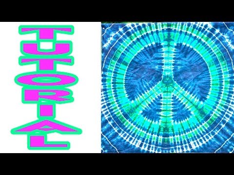 How to Tie Dye a Peace Symbol Design [Tying Tutorial] #17