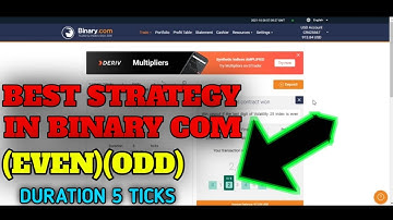 Best Strategy In Binary Com Trading EVEN-ODD Duration 5 Ticks || 100% Berhasil