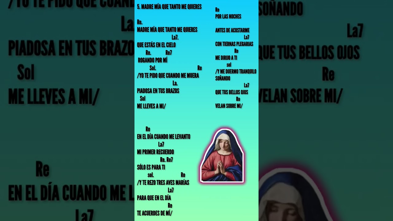 Letra Madre Mia Que Tanto Me Quieres chordify.net