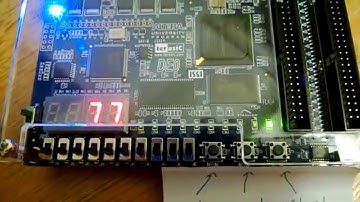 DE0 Reaction Timer project demonstration