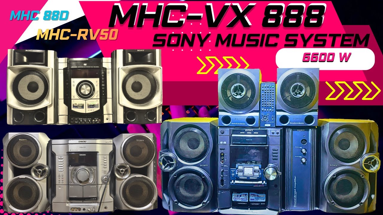 MHC-VX 888 6600w Sony music system Sonud Broad Amplifie