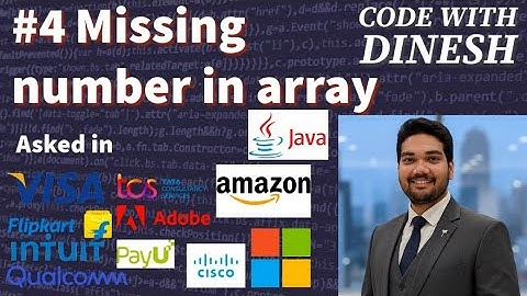 Missing in Array | In Java | Find the Missing Element | Code With Dinesh