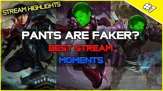 ✔ PANTS ARE FAKER? - Best Stream Highlights #8 | League of Legends