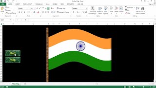 Beautiful "INDIAN FLAG" waving (An Excel Animation) screenshot 4