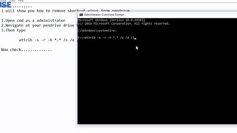 how to remove shortcut virus from pendrive using cmd