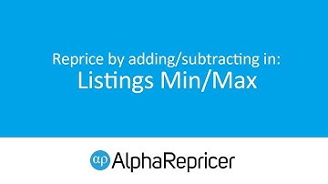 Reprice by adding and subtracting in Listing