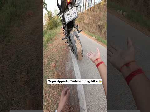 Tape ripped off while riding bike 😰￼