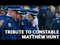 Police officers pay tribute to constable matthew hunt  nzheraldconz