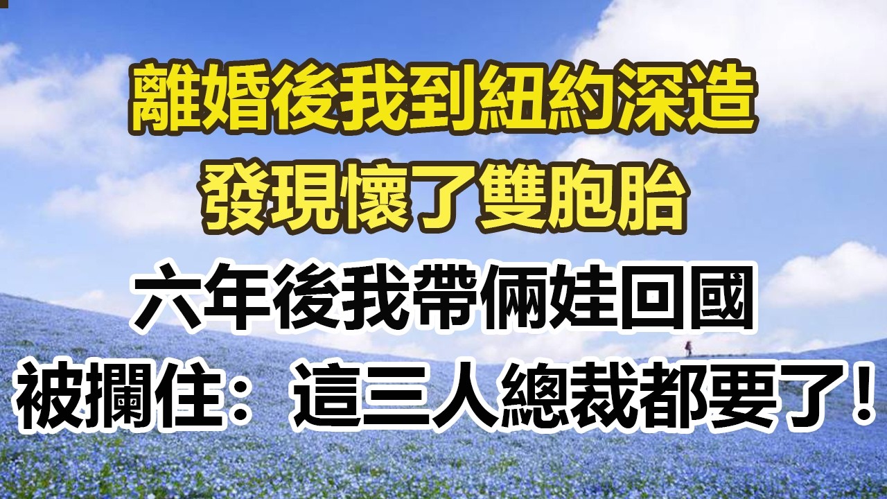離婚後我到紐約深造，發現懷了雙胞胎，六年後我帶倆娃回國，被攔住：這三人總裁都要了！#幸福敲門 #為人處世 #生活經驗 #情感故事