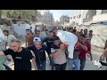وداع وتشييع 3 شهداء ارتقوا بغارات إسرائيلية في حي الزيتون وبلدة بيت لاهيا شمال قطاع غزة