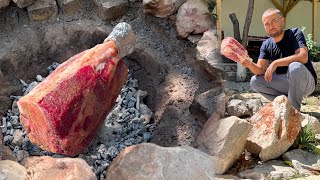 We cook 3 kg of beef by burying it all over the ground | YasharBek