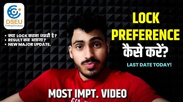 Delhi Polytechnic 2024: Lock Preference Kaise | How To Edit Form | Choice Filling | #dseu