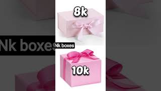 8k vs 10k select only one box 🎁🎁🎁 #selectbox #giftbox #openbox #giftpackaging #chooseyourgift #box