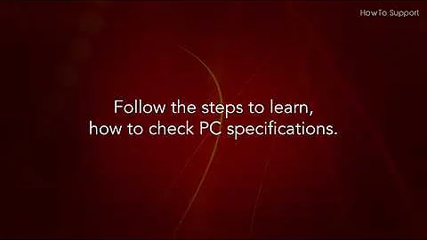 How To Check PC Specs :Tutorial