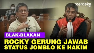 Rocky Gerung Bicara Status Jomblo ke Hakim, Sebut 'Dungu' Ceritakan Rhenald Kasali