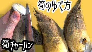 電気圧力鍋て15分！「筍の茹で方」と「筍たっぷりの五目ご飯みたいなチャーハン」を作る【料理のコツ】【電気圧力鍋】