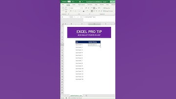 Excel Tips: How to Add Bullet Points to Your Lists for Better Organisation #howto #tutorial