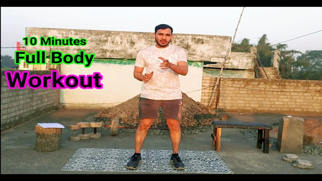 10 minutes Full body workout at home 💪💪#gym - YouTube