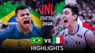 Brazil Vs Italy Highlights Mens Vnl 2024
