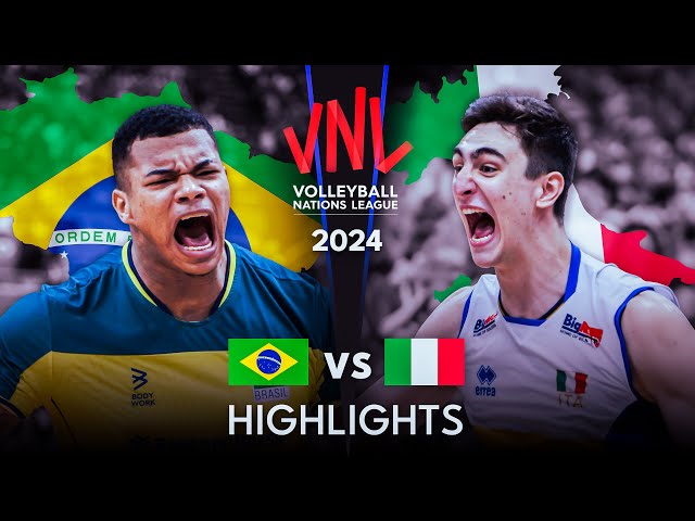 🇧🇷 BRAZIL vs ITALY 🇮🇹 | Highlights | Men's VNL 2024 class=