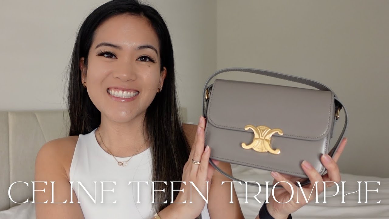 CELINE TEEN TRIOMPHE BAG | what fits & mod shots