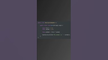Java Program to Multiply two Floating Point Numbers #shorts