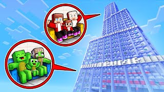 Mikey Family and JJ Family Built a House in a SKYSCRAPER in Minecraft (Maizen)