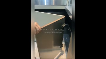 Phương án xử lý góc chết tủ bếp chữ L. Mankitchen tủ bếp inox304 hệ module.