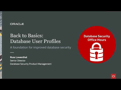 Back to the Basics of DB Security - User Profiles