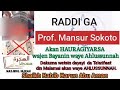 RADDI Ga PROF MANSUR SOKOTO Akan HAURAGIYARSA Wajen Bayanin Waye Ahlussunnah 