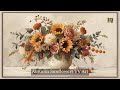 Frame TV Art Modern Oil Painting Neutral Fall Décor Tv Art | Sunflowers Cozy Farmhouse Autumn 4K